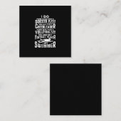 Ik ben een zwembere grappige zwembriem... vierkante visitekaartje (Voorkant / Achterkant)