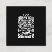 Ik ben een zwembere grappige zwembriem... vierkante visitekaartje (Voorkant)