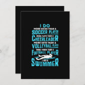 Ik ben een zwembere grappigste zwembad met een ove kaart (Voorkant / Achterkant)