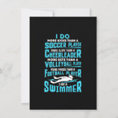 Ik ben een zwembere grappigste zwembad met een ove kaart (Voorkant)