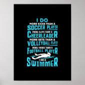 Ik ben een zwembere grappigste zwembad met een ove poster (Voorkant)