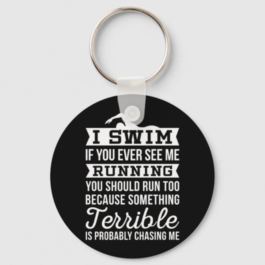 Ik ben een zwemmer sleutelhanger (Voorkant)