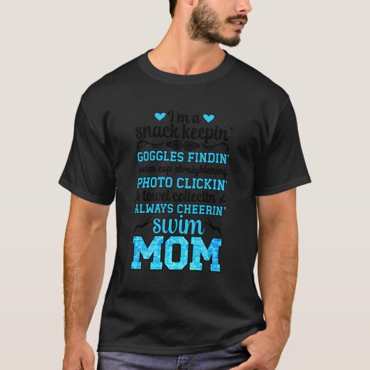 Ik ben een zwemmoeder van een zwemmer moeder zwemm t-shirt (Voorkant)