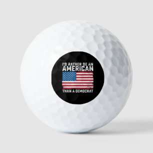 Ik ben eerder een Amerikaan dan een democraat Golfballen