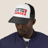 Ik ben eerder in het bereik - rood trucker pet (In situ)