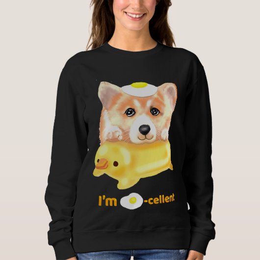 Ik ben Eg Cellent Excellent Corgi Trui (Voorkant)