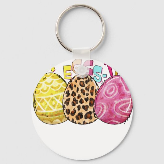 ik ben egg-stra, retro, vintage sleutelhanger (Voorkant)