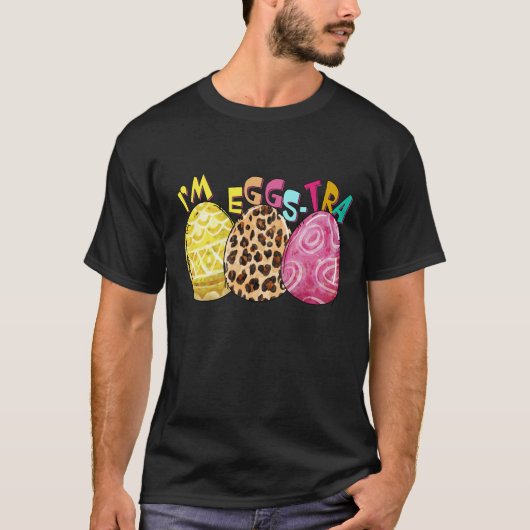 ik ben egg-stra, retro, vintage t-shirt (Voorkant)