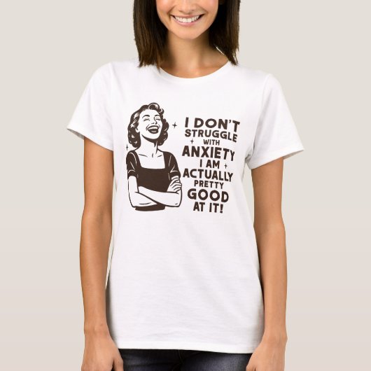 Ik Ben Eigenlijk Best Goed in Angst T-shirt (Voorkant)