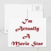 Ik ben eigenlijk een filmster briefkaart (Voorkant / Achterkant)