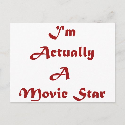Ik ben eigenlijk een filmster briefkaart (Voorkant)
