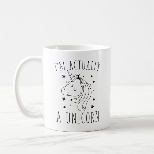 Ik ben eigenlijk een Unicorn Koffiemok (Links)