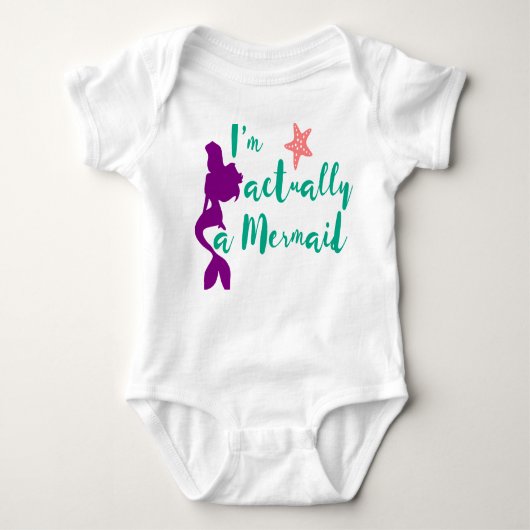Ik ben eigenlijk een Zeemeermin Romper (Voorkant)