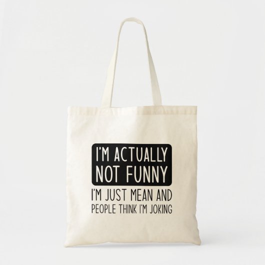 Ik ben eigenlijk niet grappig tote bag (Voorkant)