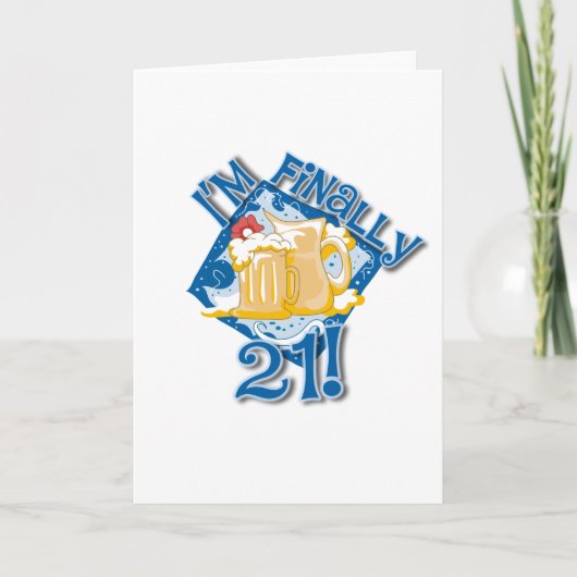 Ik ben eindelijk 21 kaart (Voorkant)