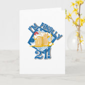 Ik ben eindelijk 21 kaart (Gele Bloem)