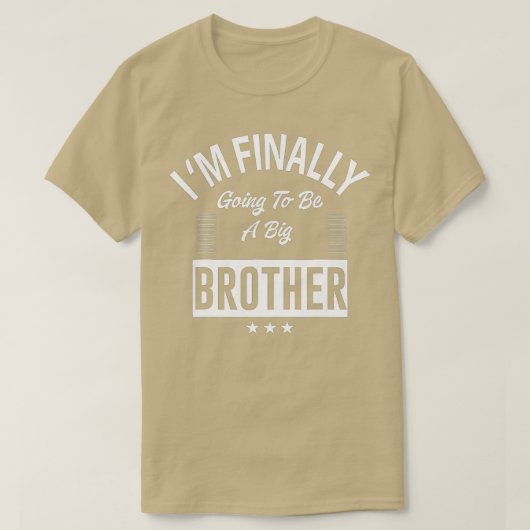 Ik ben eindelijk een grote broer voor mannen en t-shirt (Design voorkant)