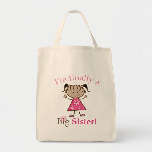 Ik ben eindelijk een grote zuster Ethnic Stick Fig Tote Bag (Voorkant)