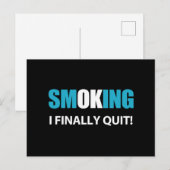 Ik ben eindelijk gestopt met roken beloning briefkaart (Voorkant / Achterkant)