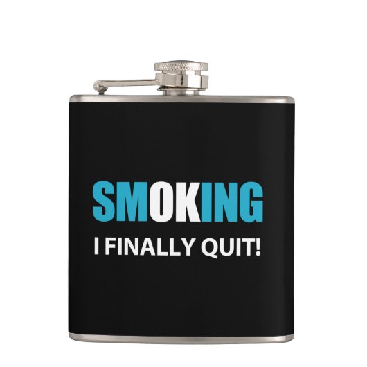 Ik ben eindelijk gestopt met roken beloning heupfles (Voorkant)