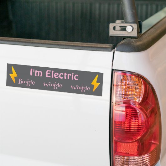 Ik ben elektrisch bumpersticker (Op Truck)