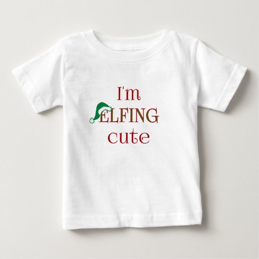 Ik ben Elfing Cute Fun Holiday T-Shirt (Voorkant)