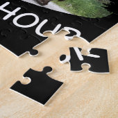 Ik ben elk uur met pensioen, gelukkig uur legpuzzel (Zijkant)