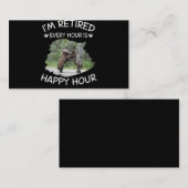 Ik ben elk uur met pensioen, gelukkig uur visitekaartje (Voorkant / Achterkant)