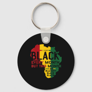 Ik ben elke maand zwart Black History Month W Sleutelhanger