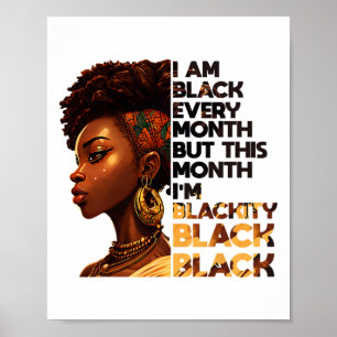 Ik ben elke maand zwart, maar trots deze maand Afr Poster