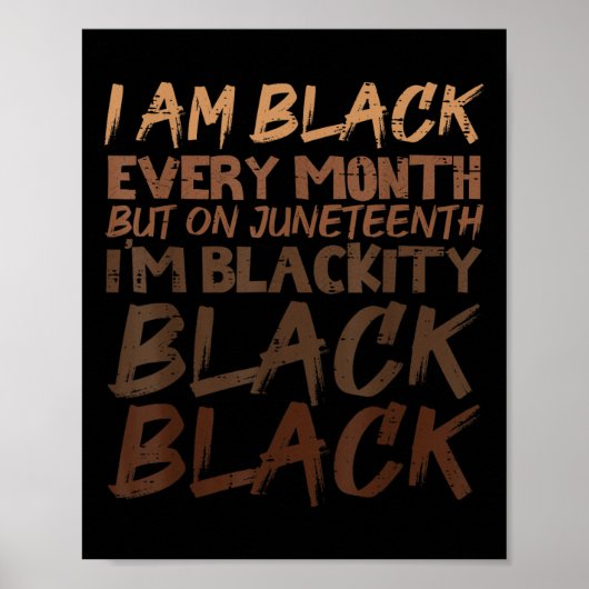 Ik ben elke maand zwart, Mannen uit de Juneteenth  Poster (Voorkant)