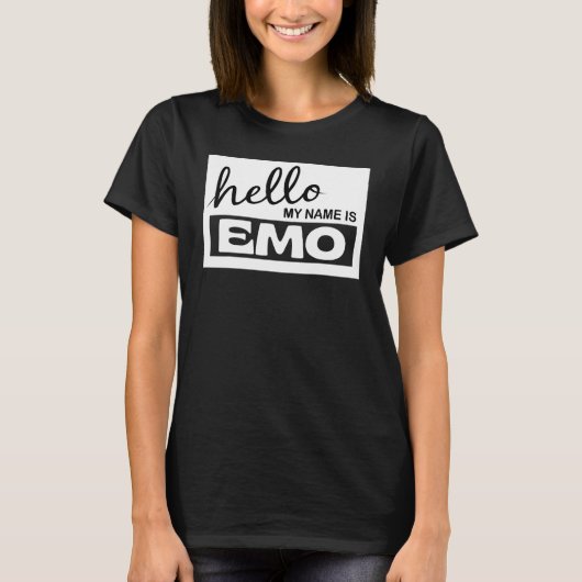 Ik ben Emo Hallo ik Emo, dus wat was de oudere Emo T-shirt (Voorkant)