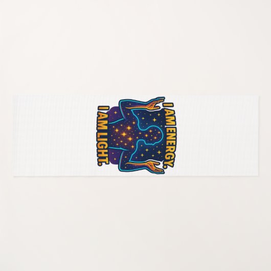 "Ik ben energie. Ik ben licht." – kosmische ster S Yogamat (Voorkant (horizontaal))