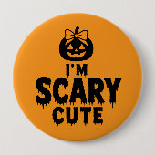 Ik ben eng schattig grappige Halloween Jack O Lant Ronde Button 4,0 Cm (Voorkant)