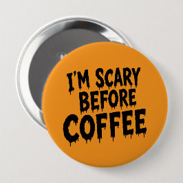 Ik Ben Eng Voor Koffie Grappige Halloween Knop Ronde Button 4,0 Cm
