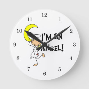 Ik ben engel T-shirts en cadeaus Ronde Klok