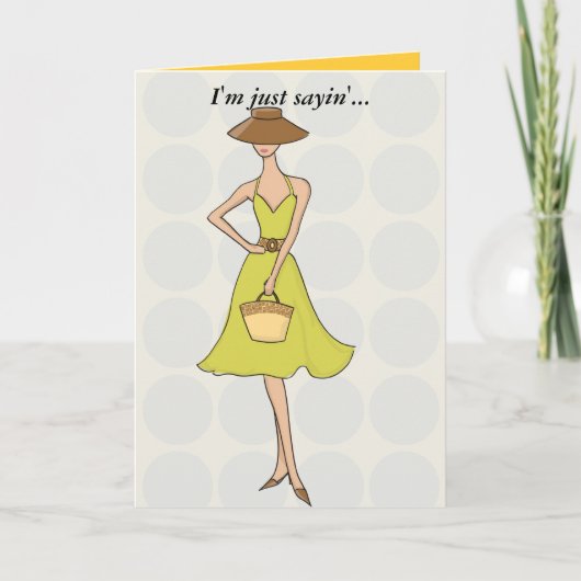 Ik ben enkel sayin'… beter spoedig voel! kaart (Voorkant)