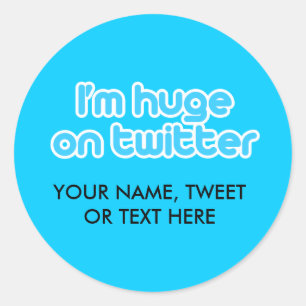 Ik ben enorm op twitter ronde sticker