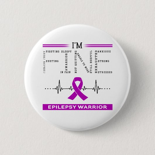 Ik ben Epilepsy Warrior Ronde Button 5,7 Cm (Voorkant)