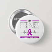 Ik ben Epilepsy Warrior Ronde Button 5,7 Cm (Voorkant /achterkant)