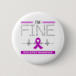 Ik ben Epilepsy Warrior Ronde Button 5,7 Cm