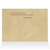 "Ik ben er als ik..." Mickle Street Whitman Foto (Binnen Horizontaal (Boven))