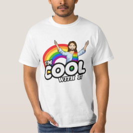 Ik ben er blij mee - Regenboog Jezus T-shirt