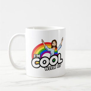 Ik ben er cool mee - Regenboog Jezus Koffiemok