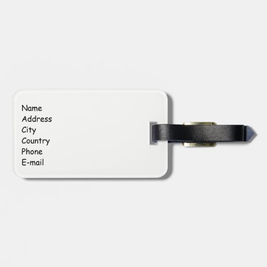 Ik ben er geweest, ik zag dat, ik heb de bagagenaa bagagelabel (Achterkant horizontaal)