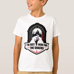 "IK BEN ER GEWOON VOOR DE HAPJES" T-SHIRT