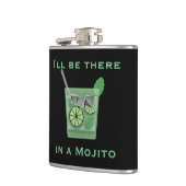 Ik ben er in een Mojito Funny Cocktail Quote Heupfles (Links)