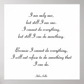 Ik ben er maar één, maar ik ben er één. poster (Voorkant)