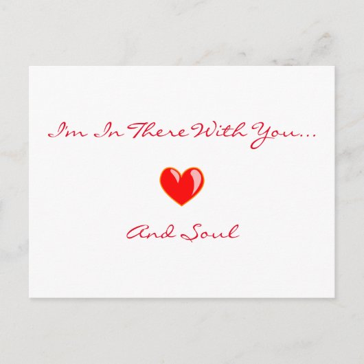 "Ik ben er met jou" Briefkaart (Voorkant)