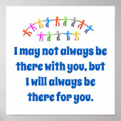 Ik ben er misschien niet altijd bij u - vriendscha poster (Voorkant)